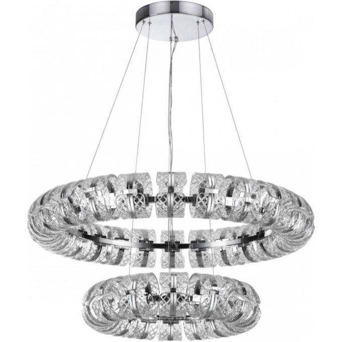 Люстра ODEON LIGHT MIRAGE L-VISION ODL24 455 LED 230W 4000K 15663лм металл акрил, хром 5029/230L